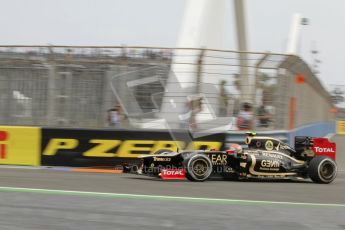 © 2012 Octane Photographic Ltd. European GP Valencia - Friday 22nd June 2012 - F1 Practice 1. Lotus E20 - Romain Grosjean. Digital Ref : 0367lw7d0015
