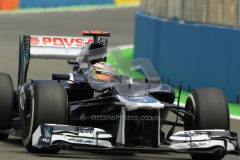 © 2012 Octane Photographic Ltd. European GP Valencia - Friday 22nd June 2012 - F1 Practice 2. Williams FW34 - Pastor Maldonado. Digital Ref : 0368lw1d3763