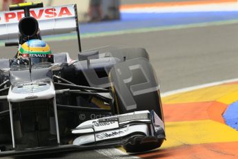© 2012 Octane Photographic Ltd. European GP Valencia - Friday 22nd June 2012 - F1 Practice 2. Williams FW34 - Bruno Senna. Digital Ref : 0368lw1d3979