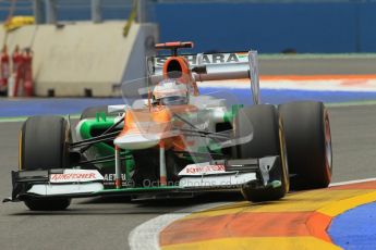 © 2012 Octane Photographic Ltd. European GP Valencia - Friday 22nd June 2012 - F1 Practice 2. Force India VJM05 - Paul di Resta. Digital Ref : 0368lw1d4071