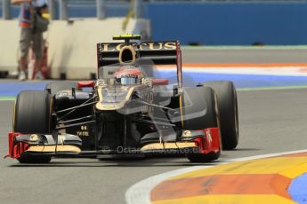 © 2012 Octane Photographic Ltd. European GP Valencia - Friday 22nd June 2012 - F1 Practice 2. Lotus E20 - Romain Grosjean. Digital Ref : 0368lw1d4160