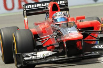 © 2012 Octane Photographic Ltd. European GP Valencia - Friday 22nd June 2012 - F1 Practice 2. Marussia MR01 - Timo Glock. Digital Ref : 0368lw1d4252