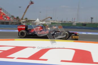 © 2012 Octane Photographic Ltd. European GP Valencia - Friday 22nd June 2012 - F1 Practice 2. Toro Rosso STR7 - Jean-Eric Vergne. Digital Ref : 0368lw7d0575