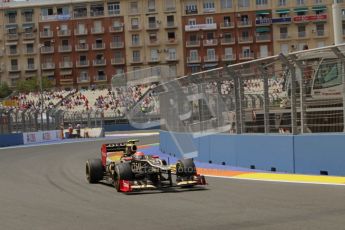© 2012 Octane Photographic Ltd. European GP Valencia - Friday 22nd June 2012 - F1 Practice 2. Lotus E20 - Romain Grosjean. Digital Ref : 0368lw7d0759
