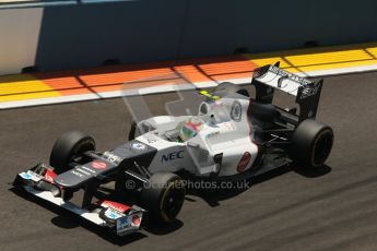 © 2012 Octane Photographic Ltd. European GP Valencia - Sunday 24th June 2012 - F1 Race. Sauber C31 - Sergio Perez. Digital Ref : 0374lw1d7098
