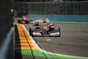 © 2012 Octane Photographic Ltd. European GP Valencia - Sunday 24th June 2012 - F1 Race. Ferrari F2012 - Felipe Massa, Force India VJM05 - Nico Hulkenberg and McLaren MP4/27 - Jenson Button. Digital Ref : 0374lw1d7375