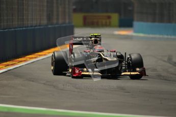 © 2012 Octane Photographic Ltd. European GP Valencia - Sunday 24th June 2012 - F1 Race. Lotus E20 - Romain Grosjean. Digital Ref : 0374lw1d7658
