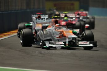 © 2012 Octane Photographic Ltd. European GP Valencia - Sunday 24th June 2012 - F1 Race. Force India VJM05 - Nico Hulkenberg. Digital Ref : 0374lw1d7734