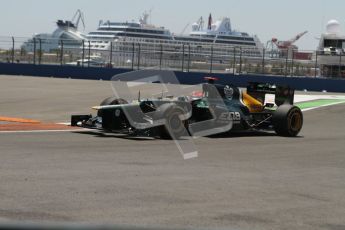 © 2012 Octane Photographic Ltd. European GP Valencia - Sunday 24th June 2012 - F1 Race. Caterham CT01 - Heikki Kovalainen on the formation lap. Digital Ref : 0374lw7d2699