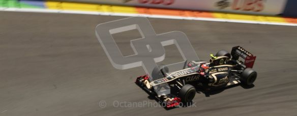 © 2012 Octane Photographic Ltd. European GP Valencia - Sunday 24th June 2012 - F1 Race. Lotus E20 - Romain Grosjean. Digital Ref : 0374lw7d3095
