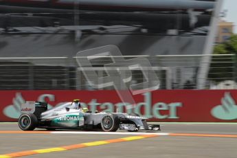 © 2012 Octane Photographic Ltd. European GP Valencia - Sunday 24th June 2012 - F1 Race. Mercedes W03 - Nico Rosberg. Digital Ref : 0374lw7d3287