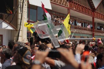 © 2012 Octane Photographic Ltd. European GP Valencia - Sunday 24th June 2012 - F1 Race. Ferrari Fans (The Tiffosi) celebrate. Digital Ref : 0374lw7d3449