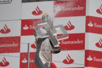 © 2012 Octane Photographic Ltd. European GP Valencia - Sunday 24th June 2012 - F1 Podium. Michael Schumacher celebrates. Digital Ref : 0374lw7d3610