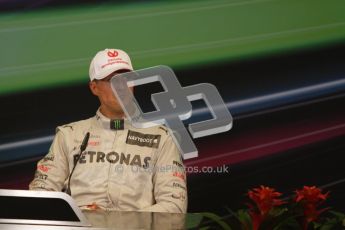 © 2012 Octane Photographic Ltd. European GP Valencia - Sunday 24th June 2012 - F1 Press conference. Michael Schumacher. Digital Ref : 0374lw7d3691