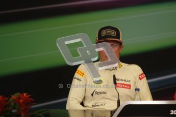 © 2012 Octane Photographic Ltd. European GP Valencia - Sunday 24th June 2012 - F1 Press conference. Kimi Raikkonen. Digital Ref : 0374lw7d3721