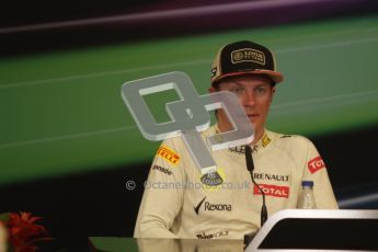 © 2012 Octane Photographic Ltd. European GP Valencia - Sunday 24th June 2012 - F1 Press conference. Kimi Raikkonen. Digital Ref : 0374lw7d3758