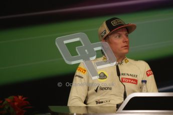 © 2012 Octane Photographic Ltd. European GP Valencia - Sunday 24th June 2012 - F1 Press conference. Kimi Raikkonen. Digital Ref : 0374lw7d3784