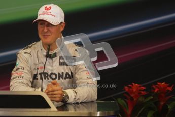 © 2012 Octane Photographic Ltd. European GP Valencia - Sunday 24th June 2012 - F1 Press conference. Michael Schumacher. Digital Ref : 0374lw7d3795