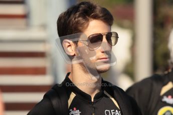 © 2012 Octane Photographic Ltd. European GP Valencia - Sunday 24th June 2012 - F1 Paddock. Lotus - Romain Grosjean. Digital Ref : 0373lw1d5901