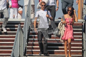 © 2012 Octane Photographic Ltd. European GP Valencia - Sunday 24th June 2012 - F1 Paddock. McLaren MP4/27 - Jenson Button and Jessica Michibata . Digital Ref : 0373lw1d6001