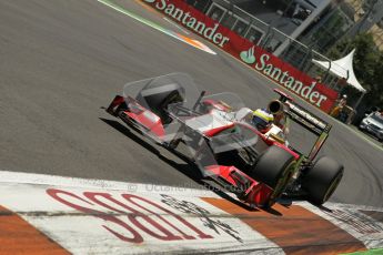 © 2012 Octane Photographic Ltd. European GP Valencia - Saturday 23rd June 2012 - F1 Qualifying. HRT F112 - Pedro de La Rosa. Digital Ref : 0370lw1d4955