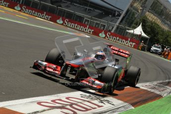 © 2012 Octane Photographic Ltd. European GP Valencia - Saturday 23rd June 2012 - F1 Qualifying. McLaren MP4/27 - Jenson Button. Digital Ref : 0370lw1d4980
