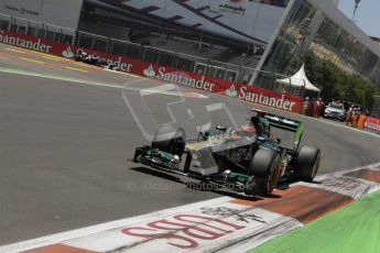 © 2012 Octane Photographic Ltd. European GP Valencia - Saturday 23rd June 2012 - F1 Qualifying. Caterham CT01 - Heikki Kovalainen. Digital Ref : 0370lw7d1778