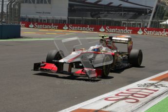 © 2012 Octane Photographic Ltd. European GP Valencia - Saturday 23rd June 2012 - F1 Qualifying. HRT F112 - Narain Karthikeyan. Digital Ref : 0370lw7d1798