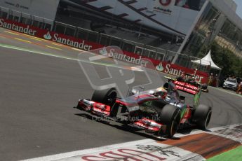 © 2012 Octane Photographic Ltd. European GP Valencia - Saturday 23rd June 2012 - F1 Qualifying. McLaren MP4/27 - Lewis Hamilton. Digital Ref : 0370lw7d1816