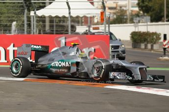 © 2012 Octane Photographic Ltd. European GP Valencia - Saturday 23rd June 2012 - F1 Practice 3. Mercedes W03 - Nico Rosberg. Digital Ref : 0371lw1d4602