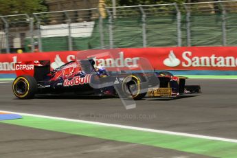 © 2012 Octane Photographic Ltd. European GP Valencia - Saturday 23rd June 2012 - F1 Practice 3. Toro Rosso STR7 - Daniel Ricciardo. Digital Ref : 0371lw1d4635