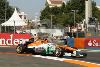 © 2012 Octane Photographic Ltd. European GP Valencia - Saturday 23rd June 2012 - F1 Practice 3. Force India VJM05 - Paul di Resta. Digital Ref : 0371lw1d4659