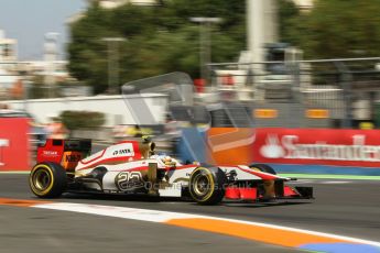 © 2012 Octane Photographic Ltd. European GP Valencia - Saturday 23rd June 2012 - F1 Practice 3. HRT F112 - Narain Karthikeyan. Digital Ref : 0371lw1d4669