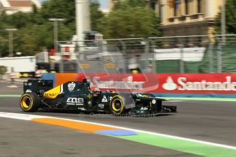 © 2012 Octane Photographic Ltd. European GP Valencia - Saturday 23rd June 2012 - F1 Practice 3. Caterham CT01 - Heikki Kovalainen. Digital Ref : 0371lw1d4720