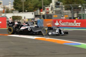 © 2012 Octane Photographic Ltd. European GP Valencia - Saturday 23rd June 2012 - F1 Practice 3. Williams FW34 - Pastor Maldonado. Digital Ref : 0371lw1d4836