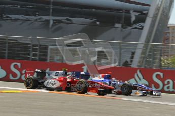 © 2012 Octane Photographic Ltd. European GP Valencia - Saturday 23rd June 2012 - GP2 Race 1 - Scuderia Coloni - Fabio Onidi and Trident Racing - Stephane Richelmi. Digital Ref : 0372lw1d5463