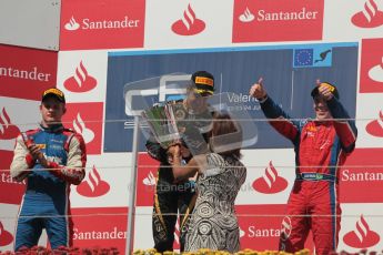 © 2012 Octane Photographic Ltd. European GP Valencia - Saturday 23rd June 2012 - GP2 Race 1. Podium. Esteban Gutierrez, Marcus Ericsson and Luiz Razia. Digital Ref : 0372lw1d5833