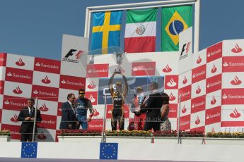 © 2012 Octane Photographic Ltd. European GP Valencia - Saturday 23rd June 2012 - GP2 Race 1 Podium. Esteban Gutierrez, Marcus Ericsson and Luiz Razia. Digital Ref : 0372lw1d5848