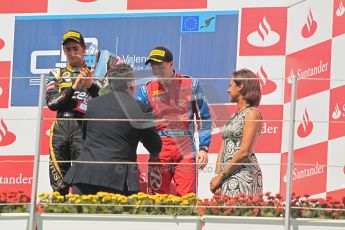 © 2012 Octane Photographic Ltd. European GP Valencia - Saturday 23rd June 2012 - GP2 Race 1 Podium. Esteban Gutierrez, Marcus Ericsson and Luiz Razia. Digital Ref : 0372lw1d5855