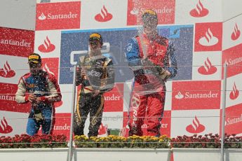 © 2012 Octane Photographic Ltd. European GP Valencia - Saturday 23rd June 2012 - GP2 Race 1 Podium. Esteban Gutierrez, Marcus Ericsson and Luiz Razia. Digital Ref : 0372lw1d5872