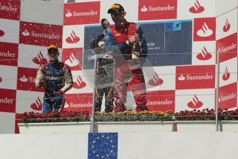 © 2012 Octane Photographic Ltd. European GP Valencia - Saturday 23rd June 2012 - GP2 Race 1 Podium. Esteban Gutierrez, Marcus Ericsson and Luiz Razia. Digital Ref : 0372lw1d5874