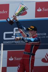 © 2012 Octane Photographic Ltd. European GP Valencia - Sunday 24th June 2012 - GP2 Race 2 Podium - Luiz Razia - Arden International. Digital Ref : 0375lw1d6615