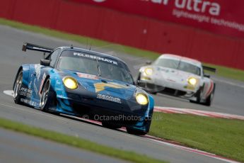 © Chris Enion/Octane Photographic Ltd. FIA WEC Qualifying – Silverstone. Saturday 25th August 2012. Porsche 911 GT3 RSRs of Team Febermayer Proton and JWA-Avila. Christian Ried, Gianluca Roda and Paolo Ruberti followed by Paul Daniels, Markus Palttala and Joel Camathias. Digital ref : 0471ce1d0100