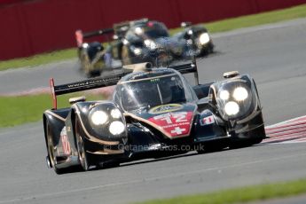 © Chris Enion/Octane Photographic Ltd. FIA WEC Qualifying – Silverstone. Saturday 25th August 2012. Lola B12/60 Coupe-Toyota of Rebelllion Racing (Nicolas Prost and Neel Jani) and Lola B12/80-Lotus of Lotus (Thomas Holzer, Mirco Schultis and Luca Moro). Digital ref : 0471ce1d0226