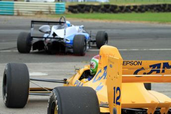 © Jones Photography 2012. 2nd June 2012 - Rupert Svendsen-Cook, Double R Formula 3, 2012 Dallara, Steve Griffiths, 1989 Lotus 101, Pembrey, Welsh Motorsport Festival. Digital Ref : 0366CJ1554