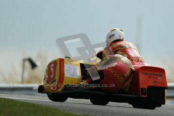 © Octane Photographic Ltd. Wirral 100, 28th April 2012. ACU/FSRA British F2 Sidecars Championship. Carl Fenwick/Mark Sayers - Shelbourne Honda. Race. Digital ref : 0310cb1d5490