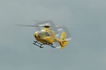 © Octane Photographic Ltd. Wirral 100, 28th April 2012. Forgotten era and Pre-Injection. Medical helicopter arrival.  Digital ref : 0309cb1d5370