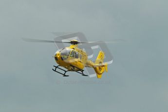 © Octane Photographic Ltd. Wirral 100, 28th April 2012. Forgotten era and Pre-Injection. Medical helicopter arrival. Digital ref : 0309cb1d5370