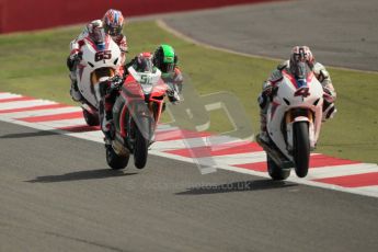 © Octane Photographic Ltd. World Superbike Championship – Silverstone, 1st Qualifying Practice. Friday 3rd August 2012. Eugene Laverty - Aprillia RSV4 Factory - Aprillia Racing Team and Jonathan Rea - Honda CBR1000RR - Honda World Superbike Team. Digital Ref : 0444cb1d0874