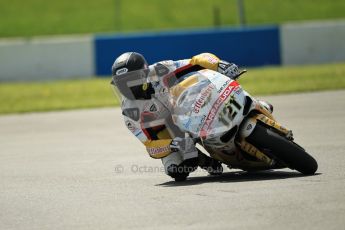 © Octane Photographic Ltd. 2012 World Superbike Championship – European GP – Donington Park. Friday 11th May 2012. WSBK Free Practice. Maxime Berger - Ducati 1098R. Digital Ref : 0328cb1d2183